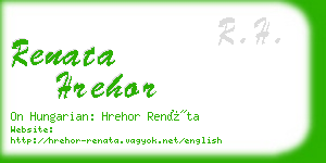 renata hrehor business card
